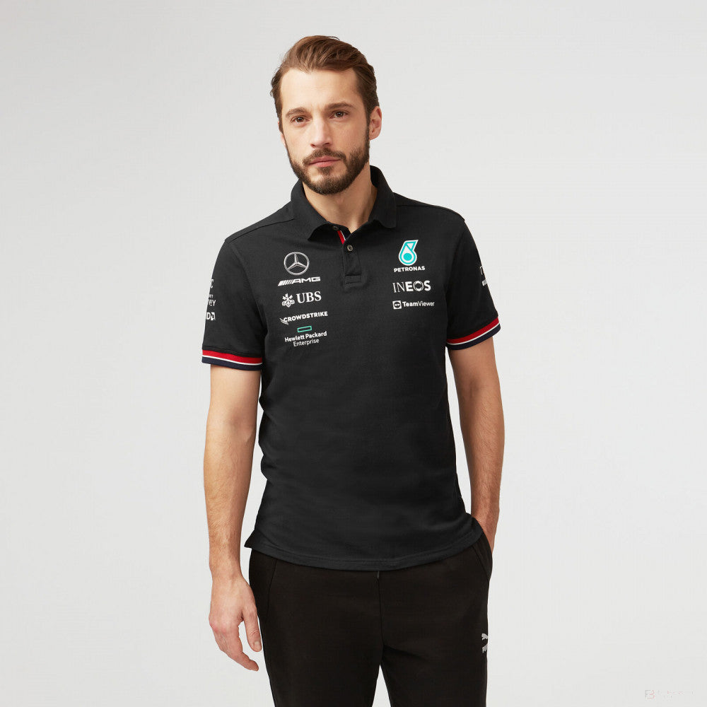 Mercedes Polo, Team, Black, 2022