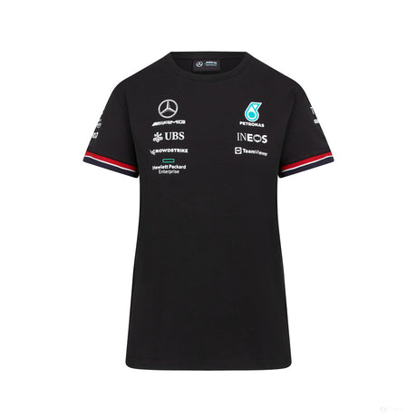 Dámske tričko Mercedes, tímové, čierne, 2022 - FansBRANDS®