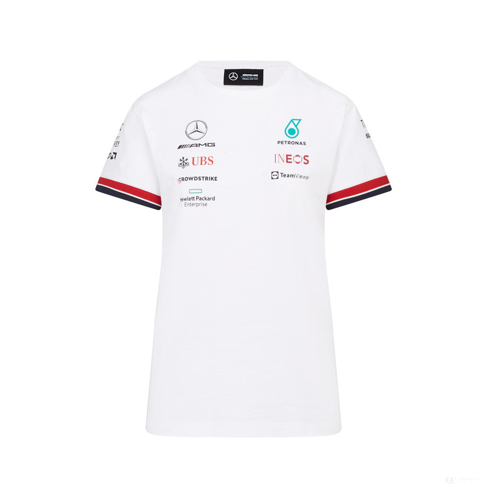 Dámske tričko Mercedes, tímové, biele, 2022