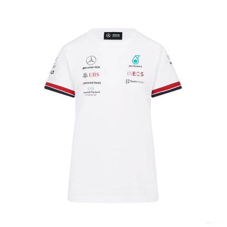 Dámske tričko Mercedes, tímové, biele, 2022 - FansBRANDS®