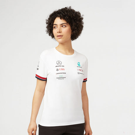 Dámske tričko Mercedes, tímové, biele, 2022 - FansBRANDS®