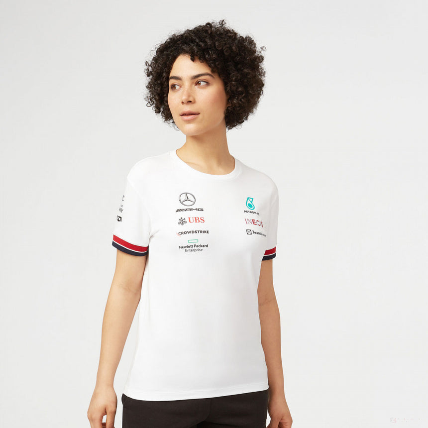 Dámske tričko Mercedes, tímové, biele, 2022 - FansBRANDS®