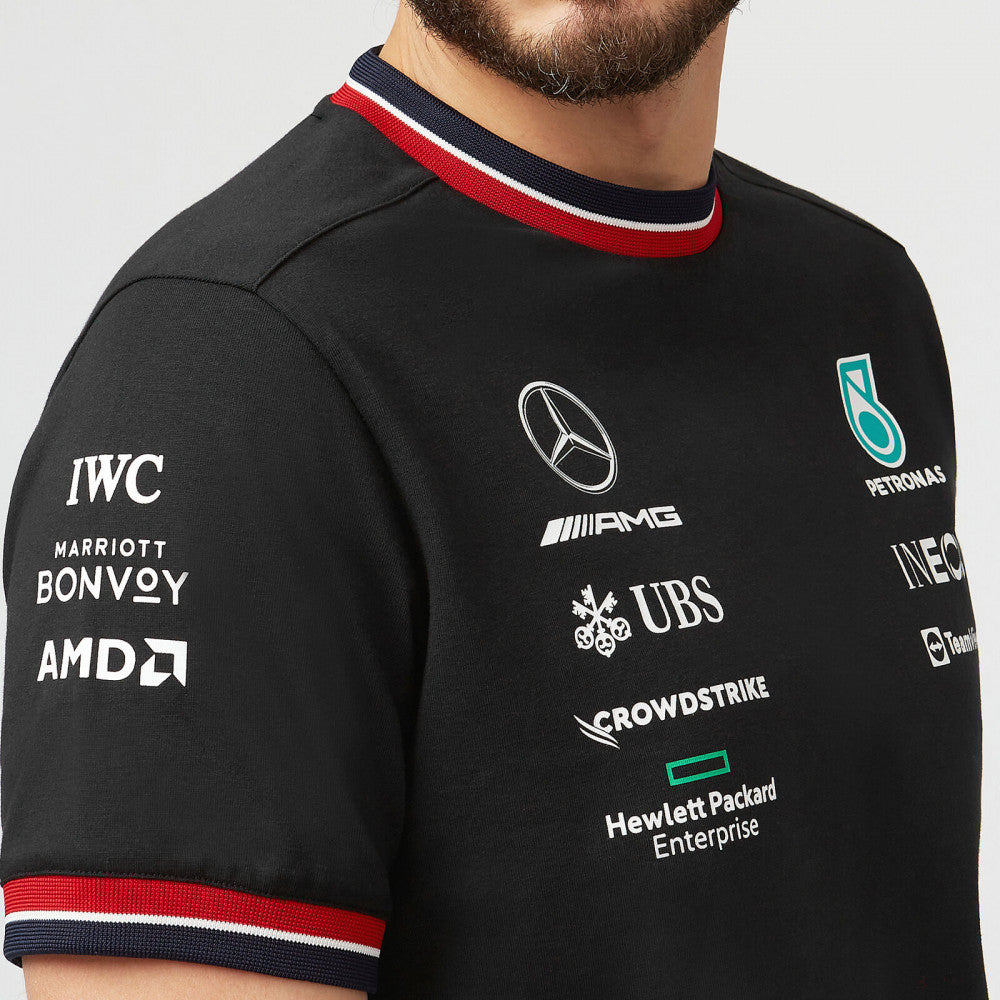 Tričko Mercedes, Team, čierne, 2022