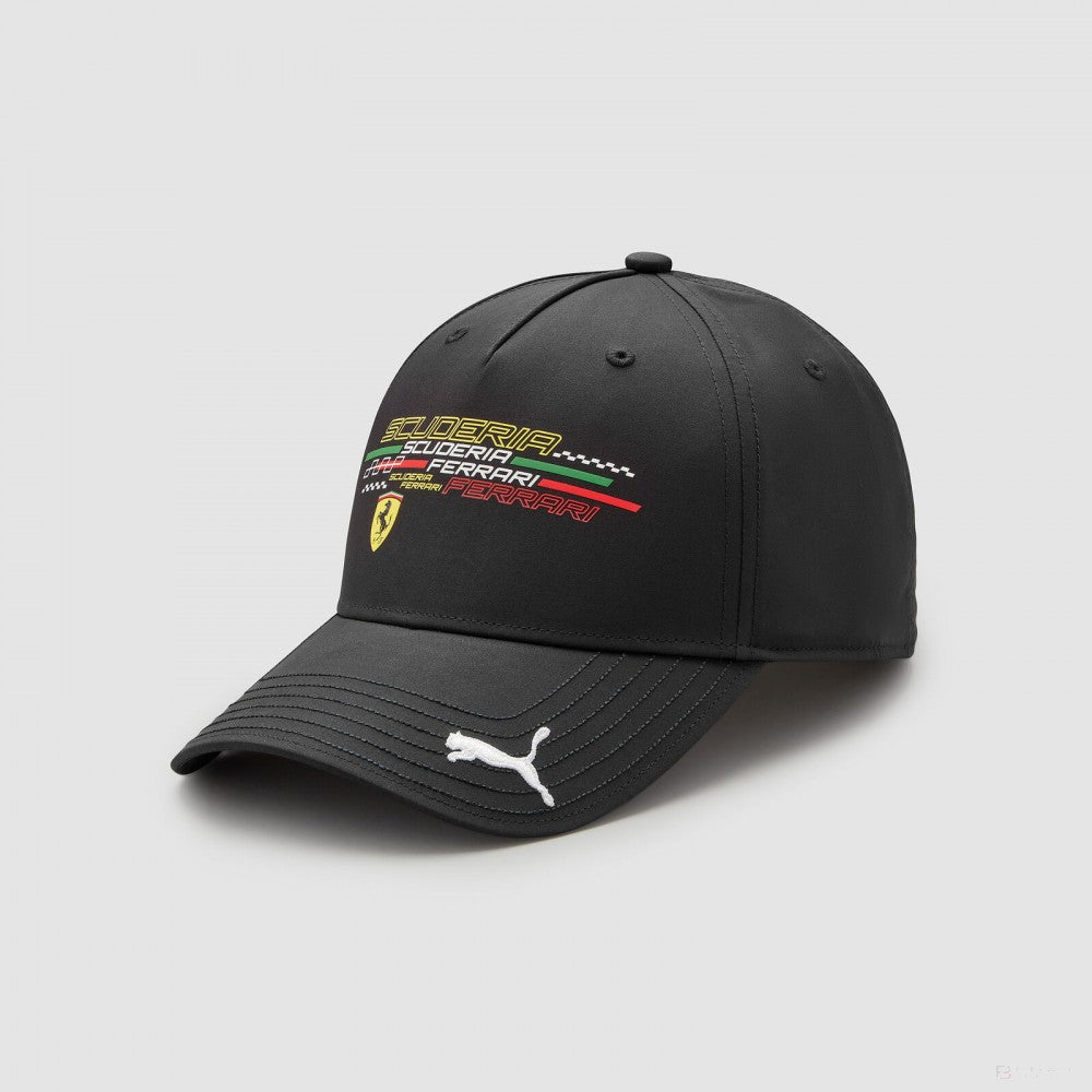 Baseballová šiltovka Ferrari, logo Fanwear, pre dospelých, čierna, 2022 - FansBRANDS®