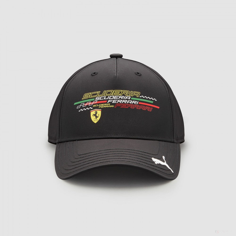 Baseballová šiltovka Ferrari, logo Fanwear, pre dospelých, čierna, 2022 - FansBRANDS®