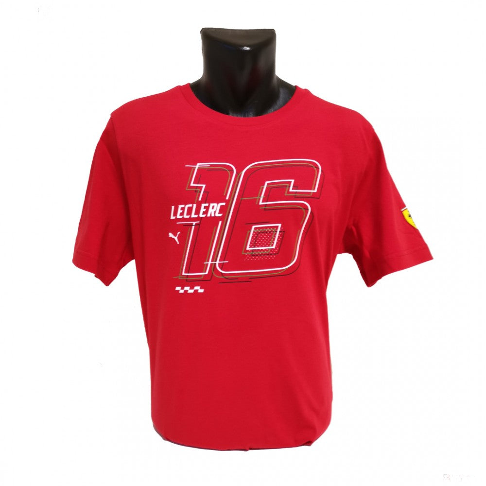 Tričko Ferrari, jazdec Charles Leclerc, červené, 2022