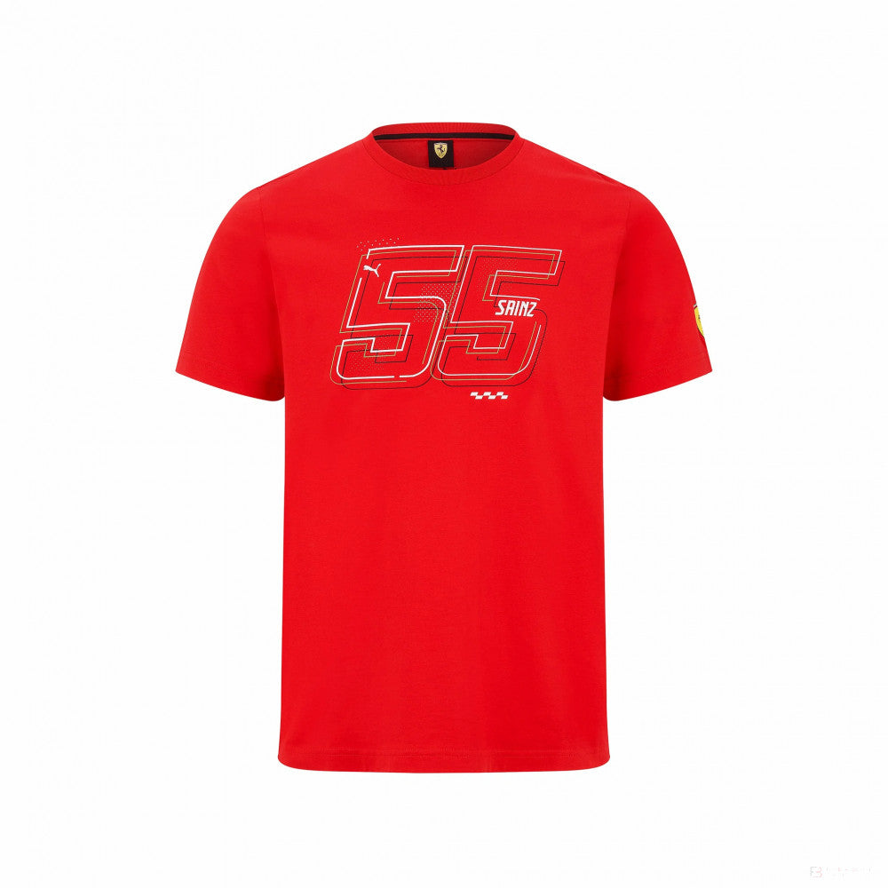 Tričko Ferrari, jazdec Carlos Sainz, červené, 2022 - FansBRANDS®