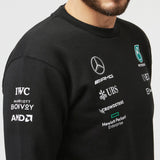 Sveter Mercedes, posádka, čierny, 2022 - FansBRANDS®