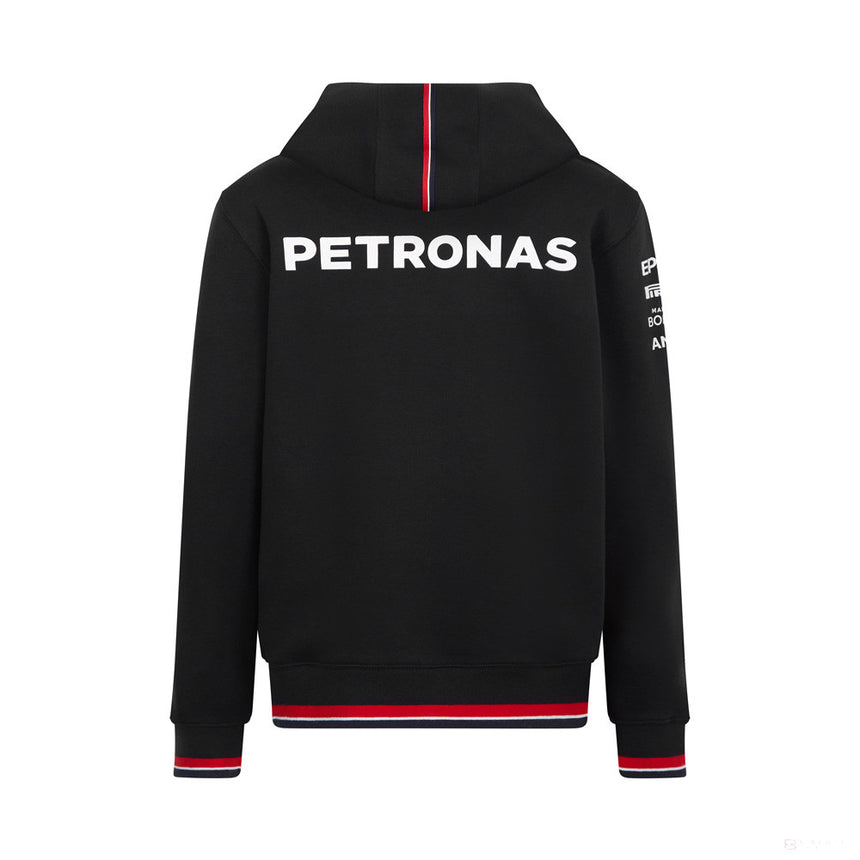 Detský sveter Mercedes s kapucňou, tímový, čierny, 2022 - FansBRANDS®