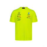 Tričko Mercedes, tímová zostava, žlté, 2022