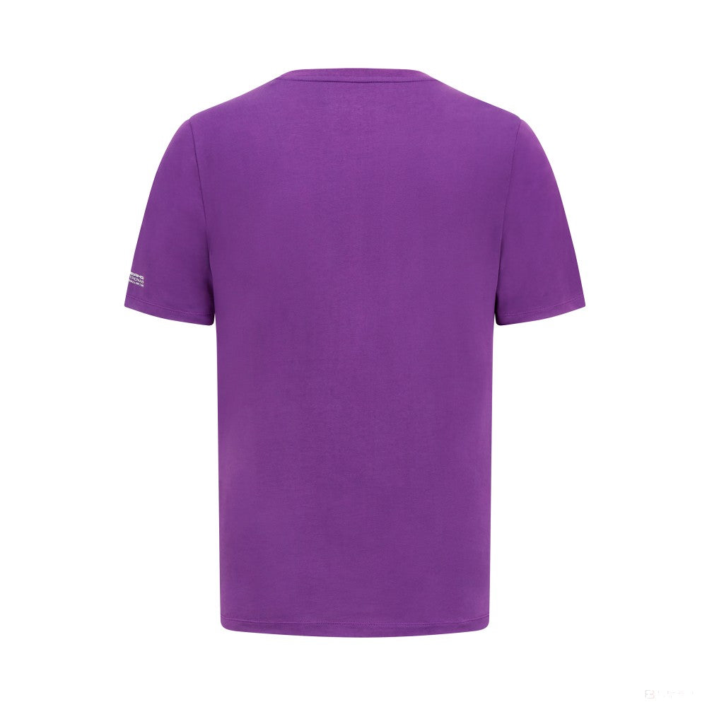 Mercedes t-shirt, Lewis Hamilton portrait, purple