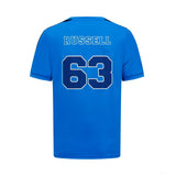 Mercedes t-shirt, George Russell, sport, blue - FansBRANDS®