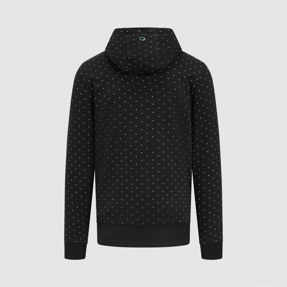 Mercedes sweathsirt, hooded, polka dot, black - FansBRANDS®