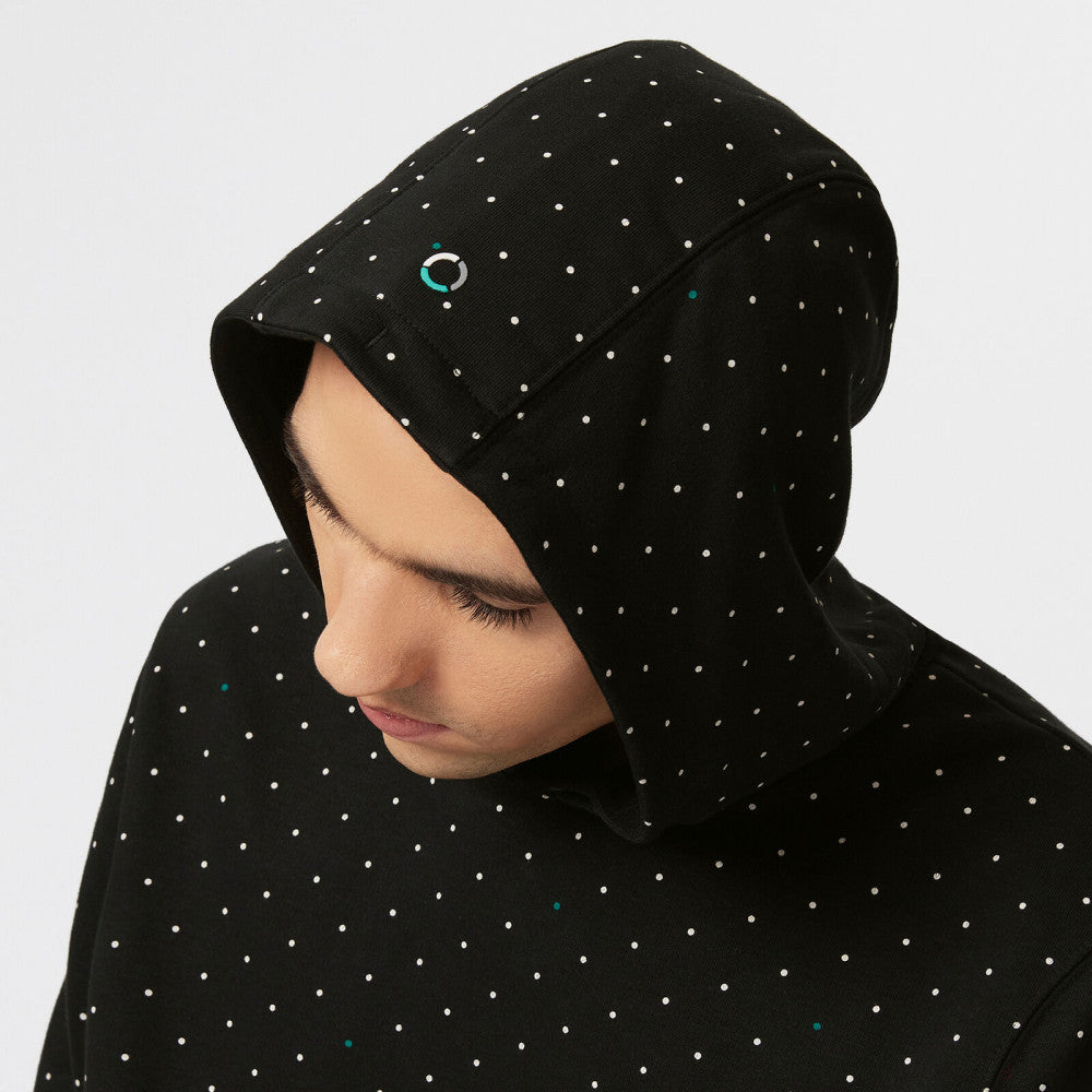 Mercedes sweathsirt, hooded, polka dot, black - FansBRANDS®