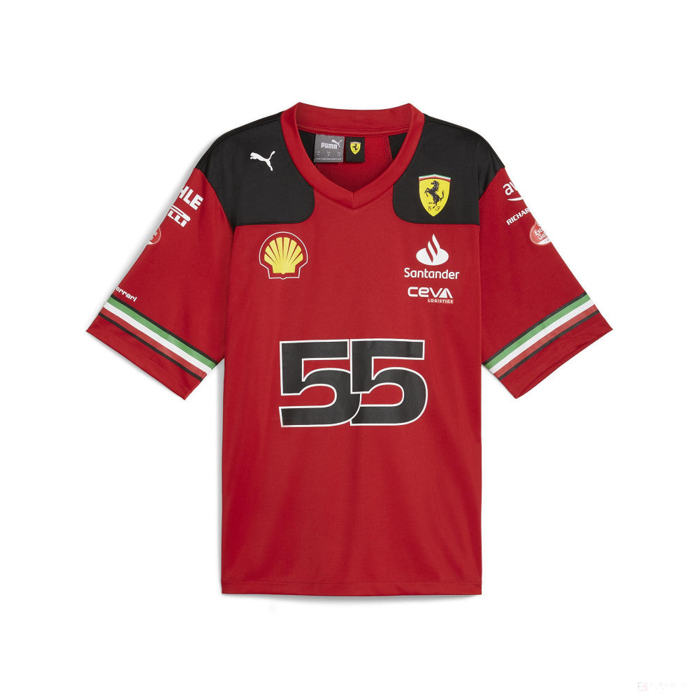 Ferrari shirt, team, football jersey, Carlos Sainz, red, 2023
