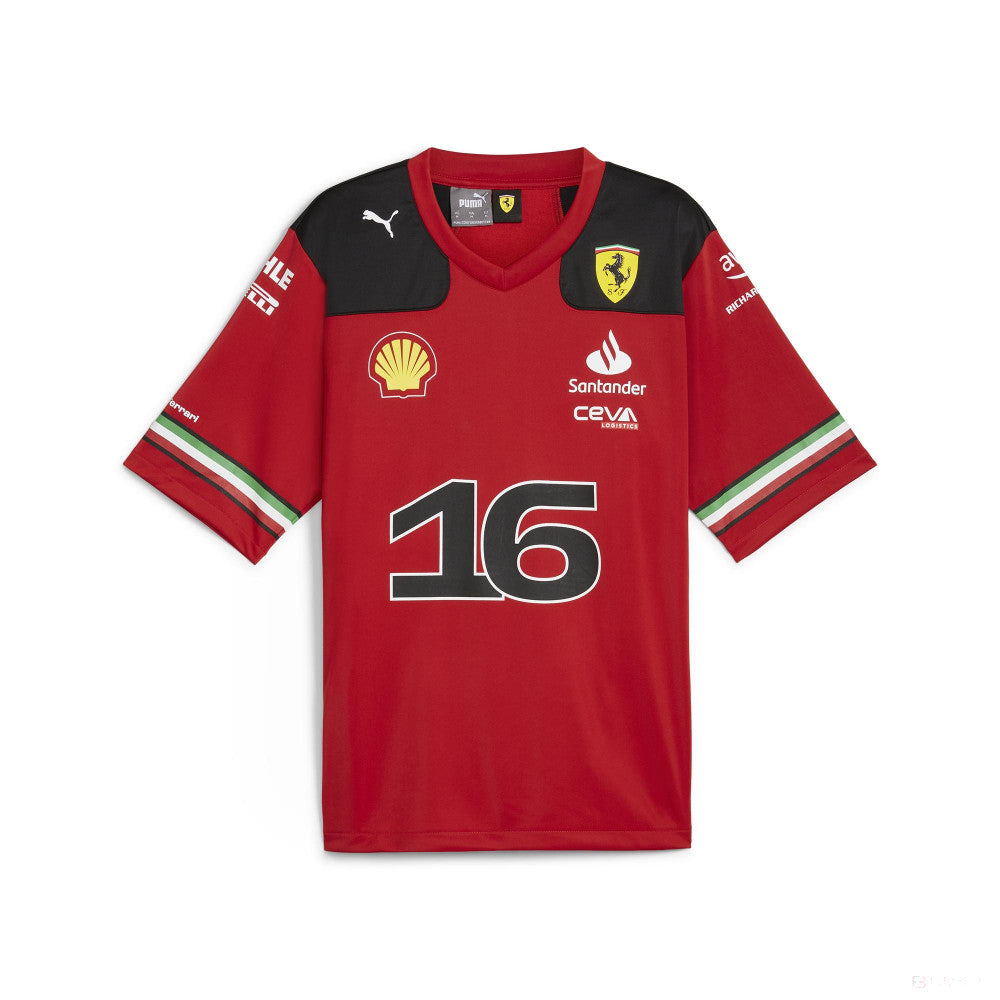 Ferrari shirt, team, football jersey, Charles Leclerc, red, 2023
