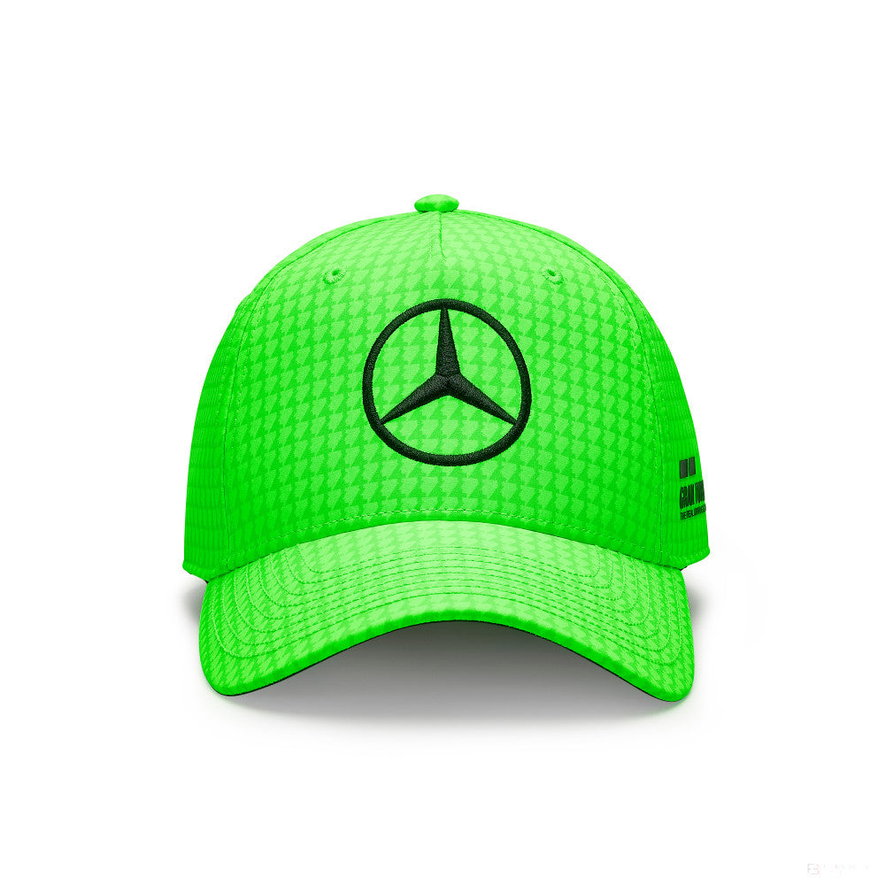Mercedes baseball cap, Lewis Hamilton, neon green, 2023