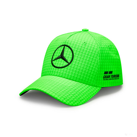 Mercedes baseball cap, Lewis Hamilton, neon green, 2023