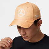 Mercedes baseball cap, Lewis Hamilton, peach, 2023