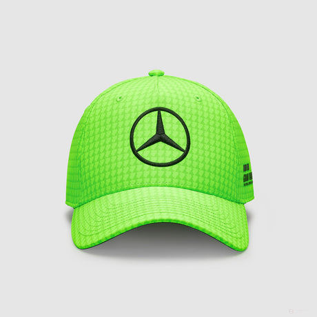 Mercedes baseball cap, Lewis Hamilton, kids, neon green, 2023