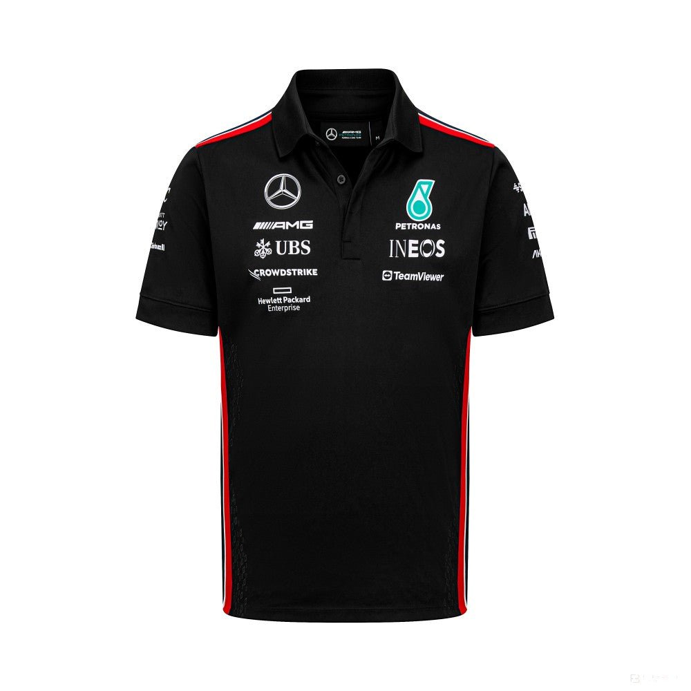 Mercedes polo, team, black, 2023 - FansBRANDS®