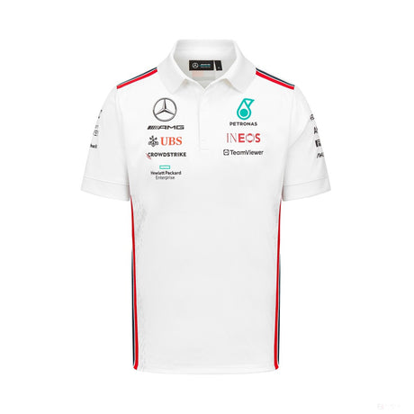 Mercedes polo, team, white, 2023 - FansBRANDS®