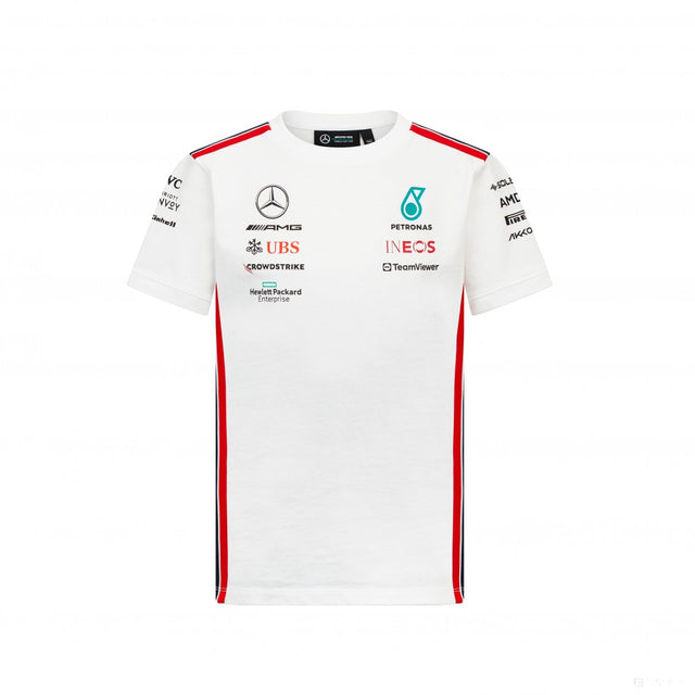 Mercedes t-shirt, team, driver, kids, white, 2023 - FansBRANDS®