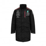 Mercedes rain jacket, team, black, 2023