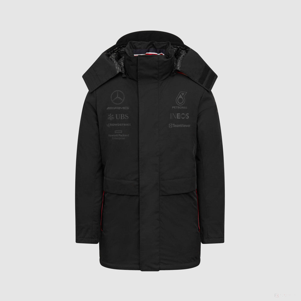 Mercedes winter coat, team, black