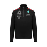 Mercedes sweatshirt, team, 1/4 Zip, black, 2023 - FansBRANDS®