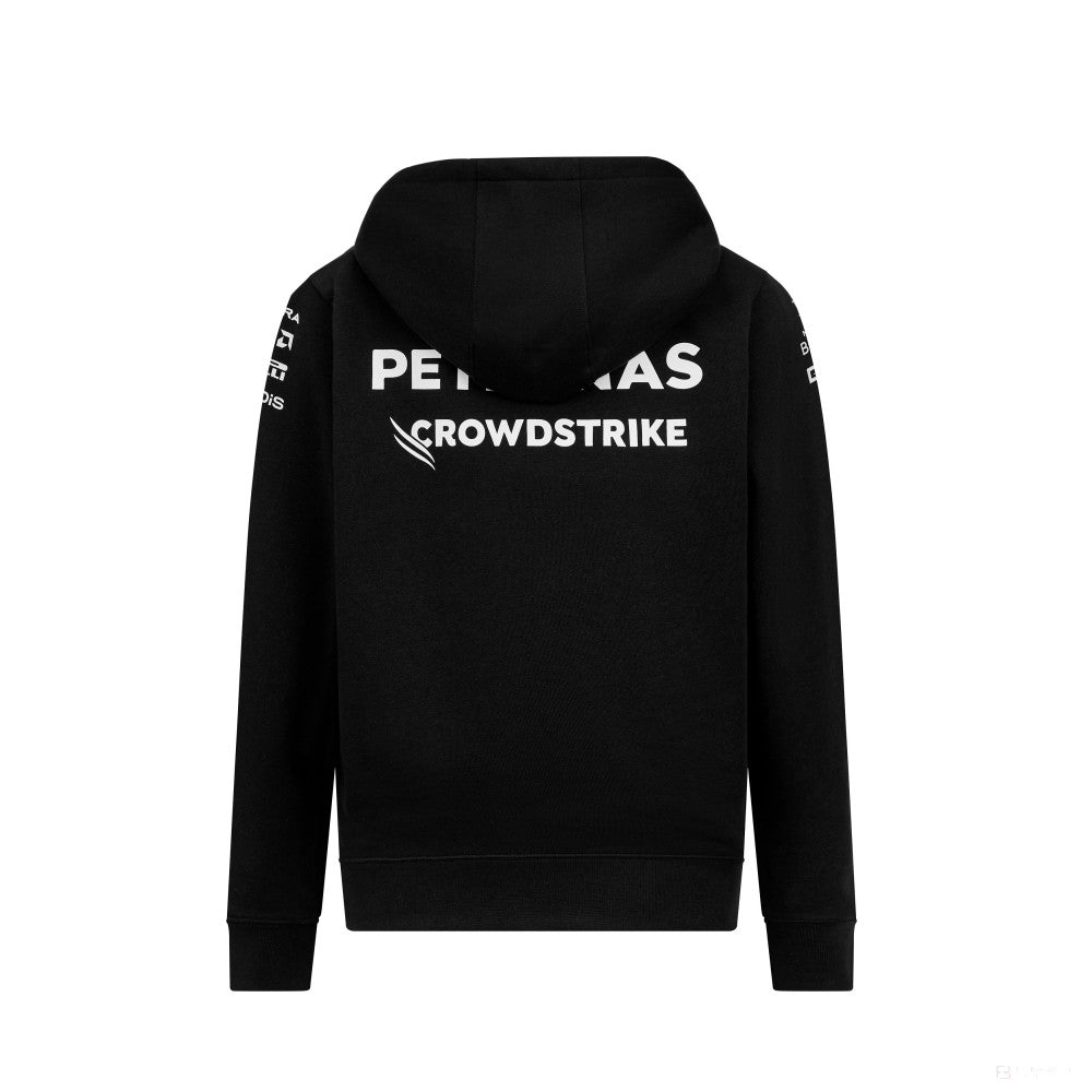 Mercedes sweatshirt, hooded, team, kids, black, 2023