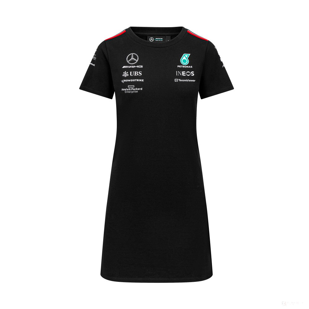 Mercedes t-dress, team, black, 2023 - FansBRANDS®