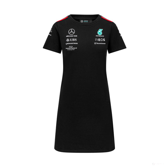 Mercedes t-dress, team, black, 2023 - FansBRANDS®