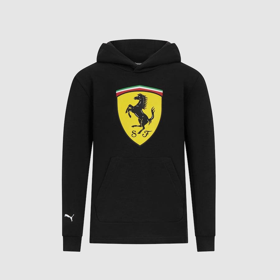 Ferrari hoodie, big shield, black