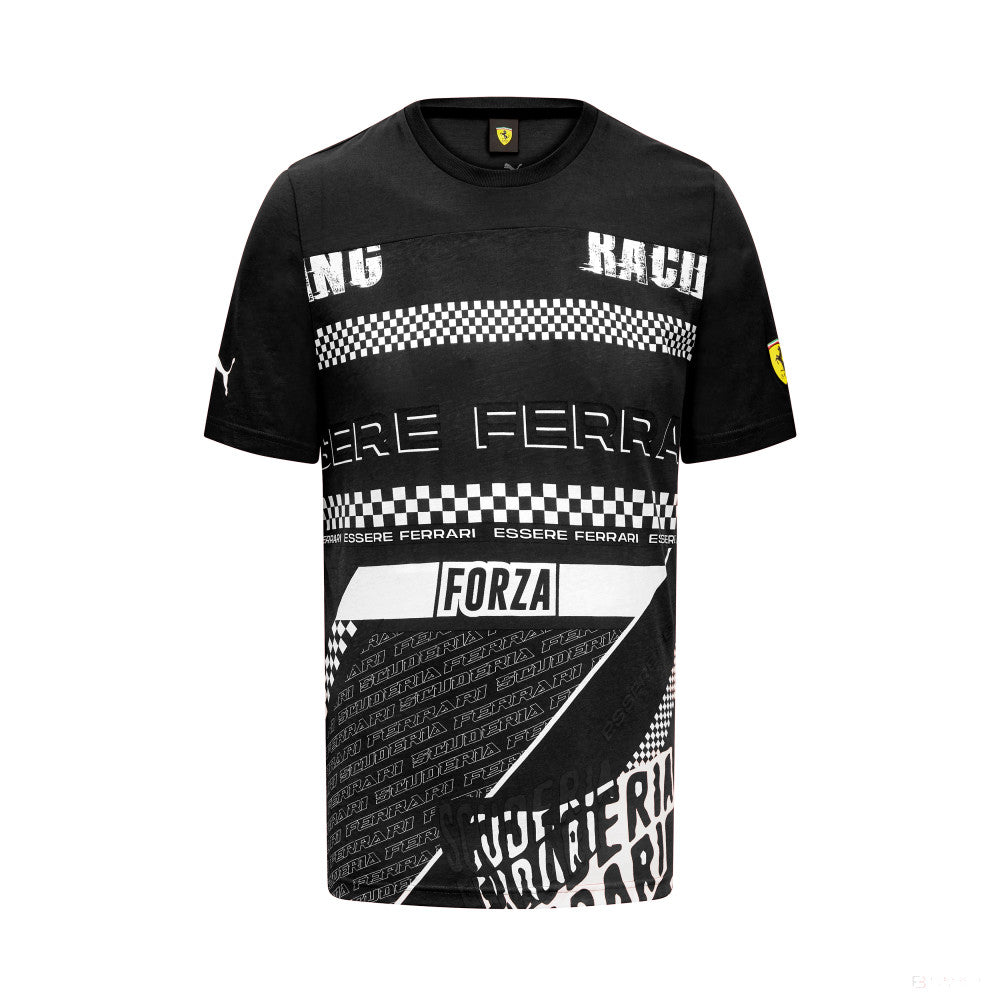 Ferrari t-shirt, graphic, black