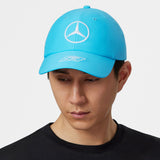 Mercedes baseball cap, George Russel, blue, 2023