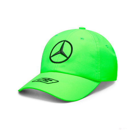 Mercedes baseball cap, George Russel, neon green, 2023