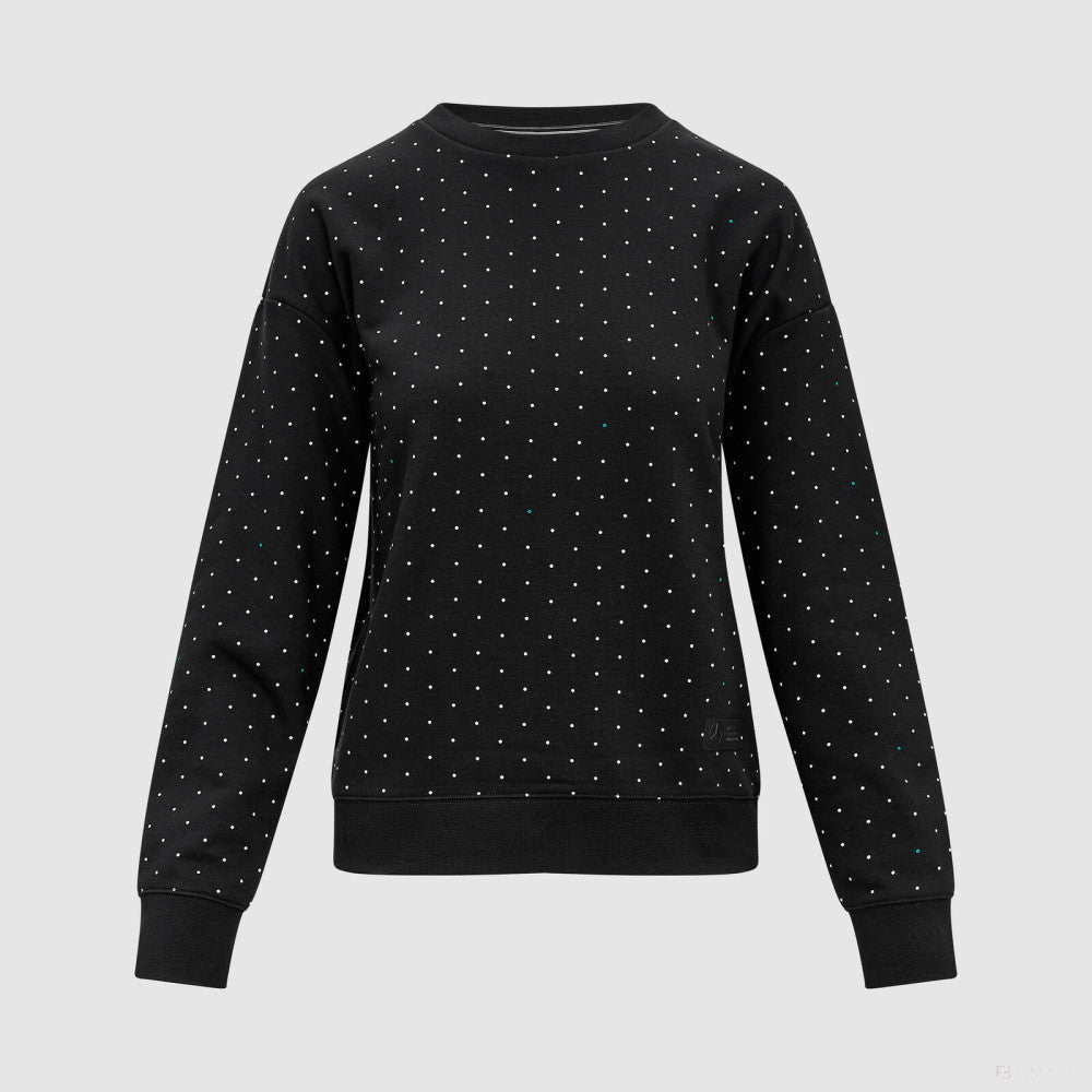 Mercedes sweatshirt, polka dot, women, black - FansBRANDS®