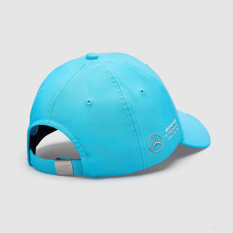 Mercedes baseball cap, George Russell, kids, blue, 2023