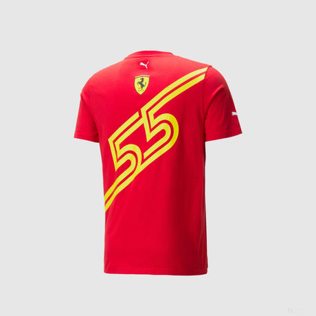 Ferrari t-shirt, polo, Sainz SE, red, 2023 - FansBRANDS®