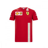 Ferrari tričko, Puma Sebastian Vettel s okrúhlym výstrihom, červené, 2020 - FansBRANDS®