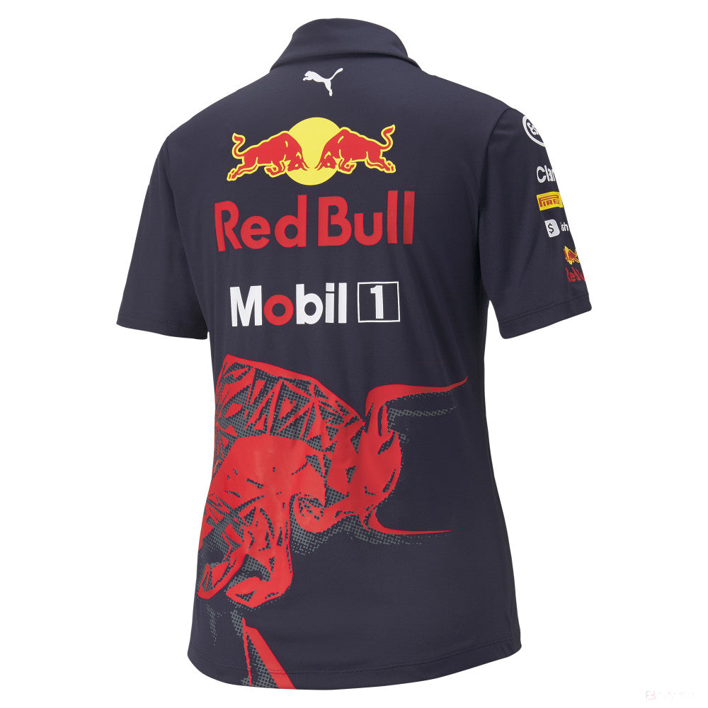 Dámske pólo Red Bull Team, modré, 2022 - FansBRANDS®