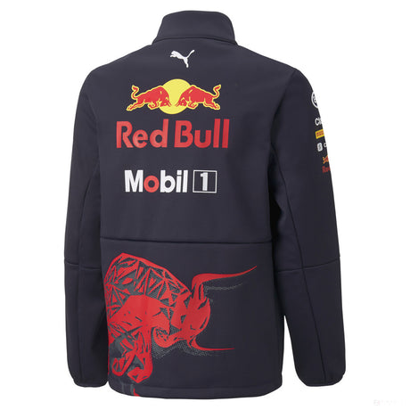 Detská softshellová bunda Red Bull Team, modrá, 2022