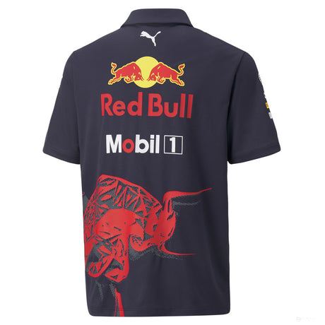 Red Bull Team Kids Polo, modrá, 2022 - FansBRANDS®