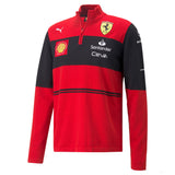 Mikina Puma Ferrari Team, polovičný zips, červená, 2022