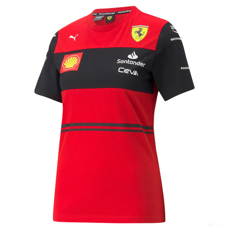 Dámske tímové tričko Puma Ferrari, červené, 2022 - FansBRANDS®