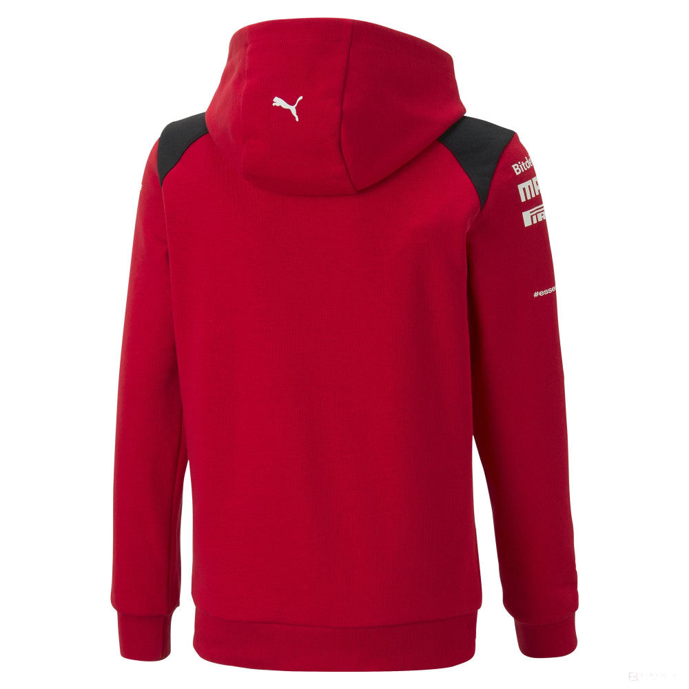 Ferrari mikina s kapucňou, Puma, tím, detský, červená, 2023