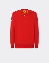 Ferrari sveter, Puma, tímové, okrúhlym výstrihom, červená, 2024