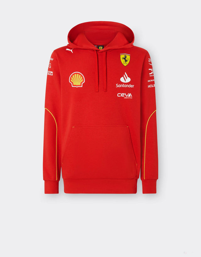Ferrari mikina s kapucňou, Puma, tímové, červená, 2024 - FansBRANDS®