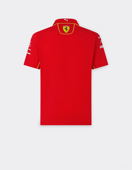 Ferrari tričko s golierom, Puma, tímové, červená, 2024 - FansBRANDS®